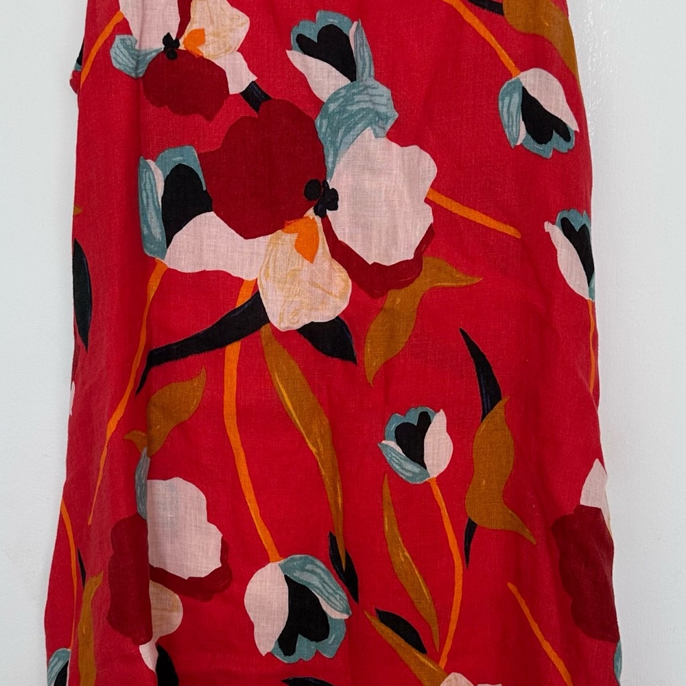 Floral Red Dress